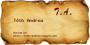 Tóth Andrea névjegykártya