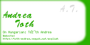 andrea toth business card